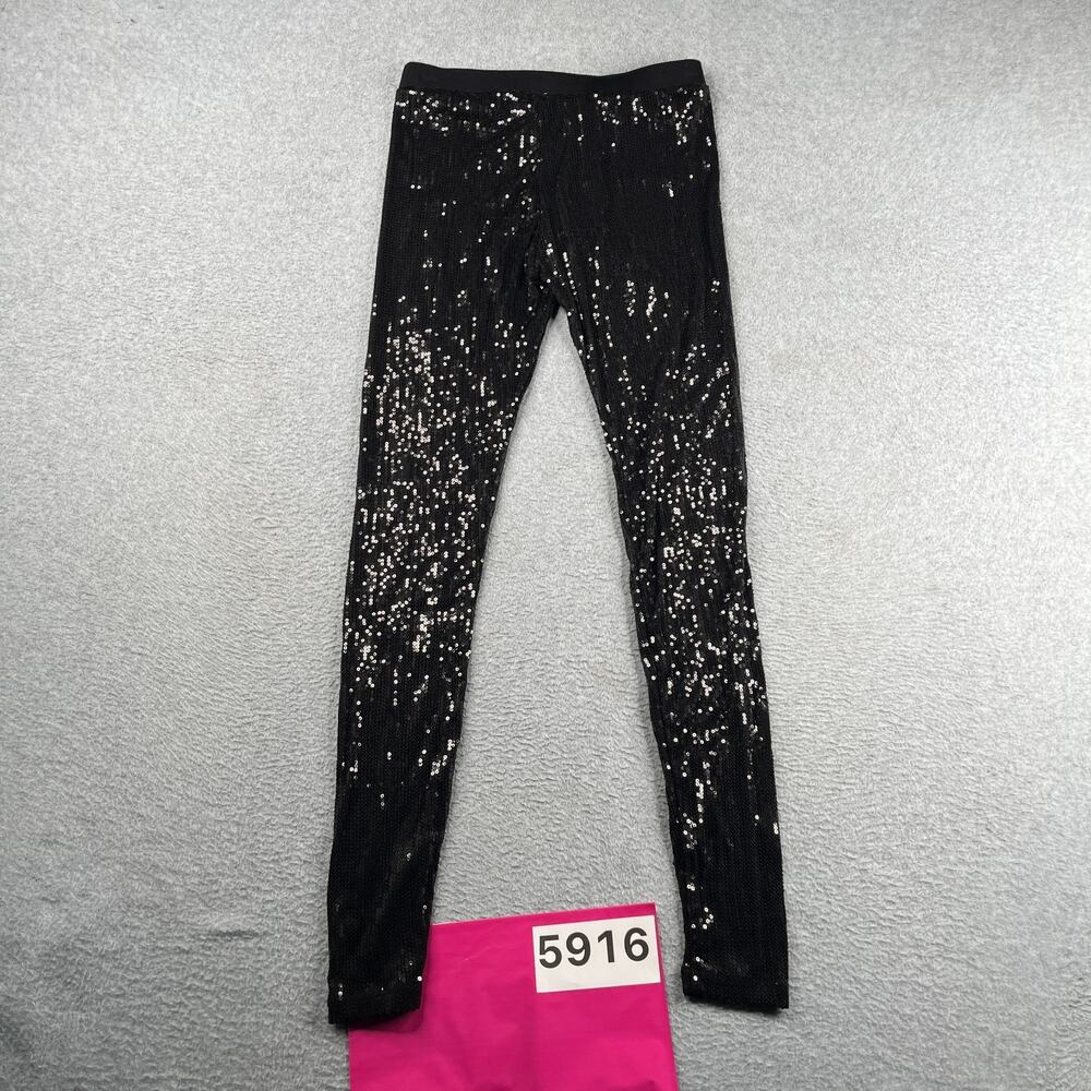 Tart Black Sequin Leggings Casual Stretch Womens Size Small